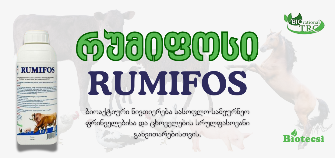 Rumifos - bioactive substance for the full development of agricultural animals and poultry